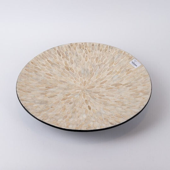 Decorative Beige Platter 33x6cm