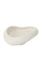 Set of Ecru Polyresin Decorative Platters 2 Pieces 22.5x20.5x9cm