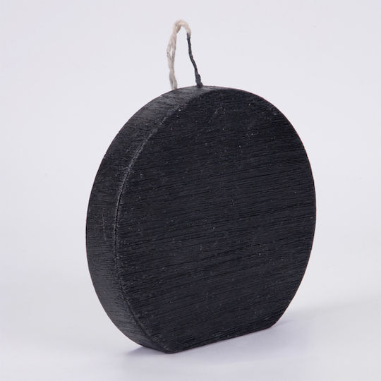 Декоративна Свещ Топка Черна 15x15см 2 Бройки