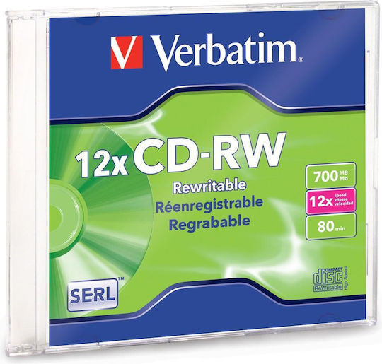 Verbatim Презаписваем CD-RW 12x Кутия за торта 1 бр