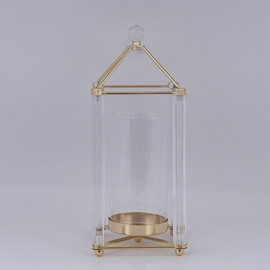 Metallisches Goldenes Laterne 15x38cm