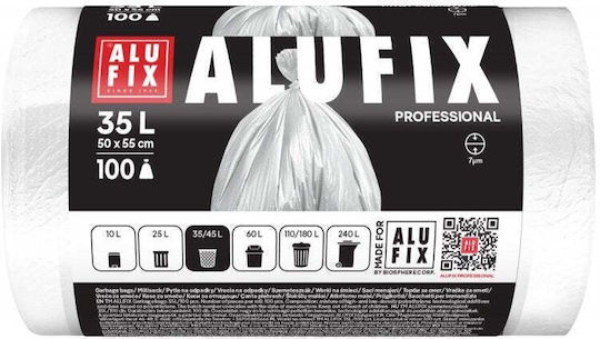 Alufix Торби за смет Капацитет 35 л 55x50 см 100 бр Бели