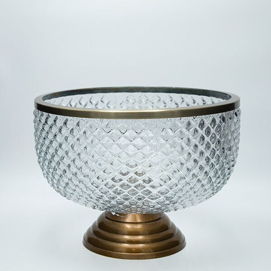Dekorative Schale Glas Gold 22x28cm