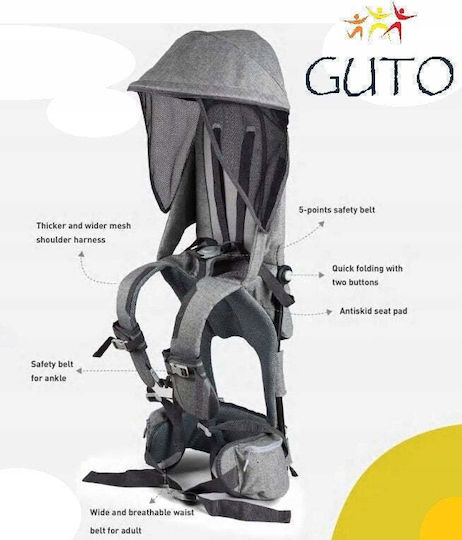 Guto Hiking Ram Кенгуру Раници Сив с Максимално Тегло 1.4kg