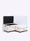 Decorative Wooden Beige Trunk 60x38x36cm