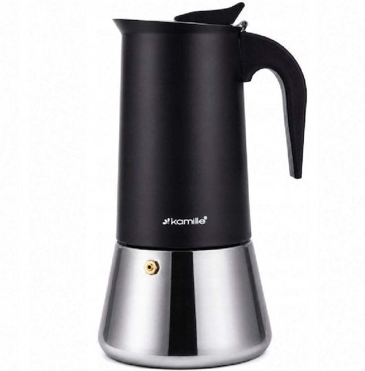 Kamille Electric Stovetop Espresso Pot Black