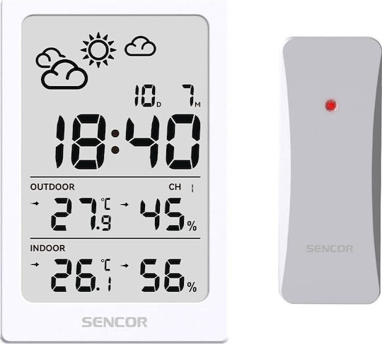 Sencor SWS 2300 W Kabellose Wetterstation Digital Tischplatte Weiße