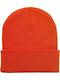 Beanie Unisex Σκούφος Πλεκτός σε Πορτοκαλί χρώμα