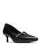 Leder Pumps Schwarz