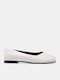 Damen Ballerinas Spitz zulaufend Weiße