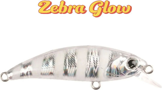 HanFishing Zipir 50 Künstliche Köder Fisch (Minnow) Leuchtend 5cm/4.5g Zebra-Leuchten