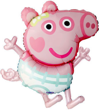 Luftballon Baby-Geburt Peppa Wutz Folie