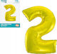 Αριθμός 2 Foil Jumbo Χρυσό 76εκ.