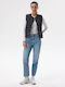 Women's Sleeveless Jacket for Spring/Autumn Black