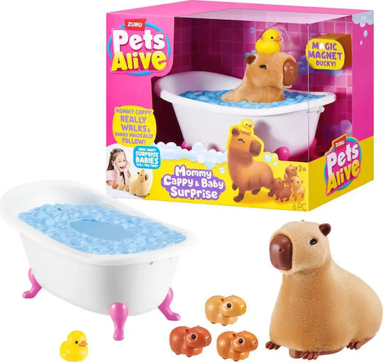 Zuru Pets Alive Mami Capibara și Bebeluș Surpriză