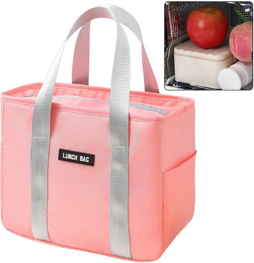 Lean Toys Schulische Isolierte Kinder Lunchtasche Handtasche Rosa 21x13x24cm