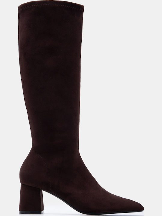 Luigi Wildleder Damenstiefel mit mittlerem Absa...