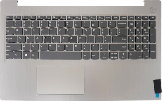 Tastatură Laptop Keyboard Palmrest Lenovo Ideapad 3-15ada05 81w1 3-15iml05 81wb 81wr 3-15are05 81w4 3-15iil05 81we 3-15igl05 81wq 5cb1d03689 US Argintiu Κωδ.41582uspalmsil