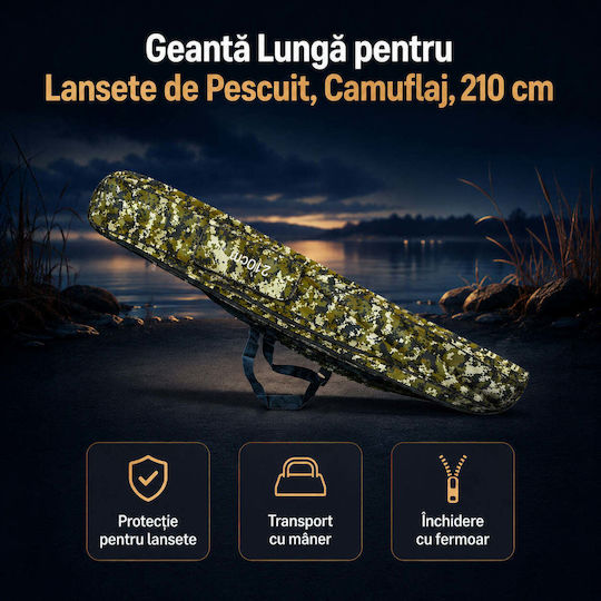 Lange Angelrutenkoffer Camouflage 210 Cm