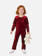 Bow Kinder Sweatpants Set - Jogginganzug Burgundisch