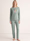 Minerva Winter Women's Pyjamas Set Khaki