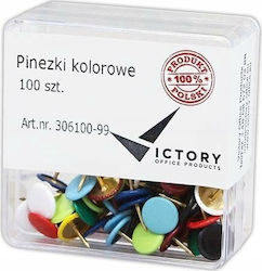 Victory Office Product Nadeln Gemischte Farben 100 Stück Kunststoffbehälter Victory Office Product Nadeln Gemischte Farben 100 Stück Kunststoffbehälter