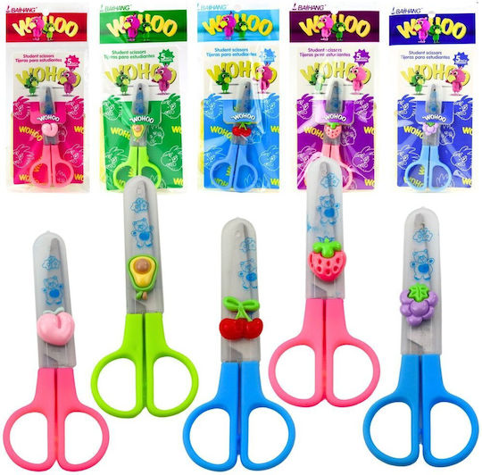 Lean Toys Kids Scissors 12 cm with Metal Blade (Various Designs) 1 Piece