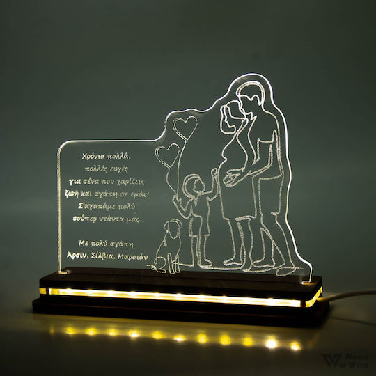 Lămpi Decorative Pentru Masă Led "mom Pregnant" W00508 Alb Cald