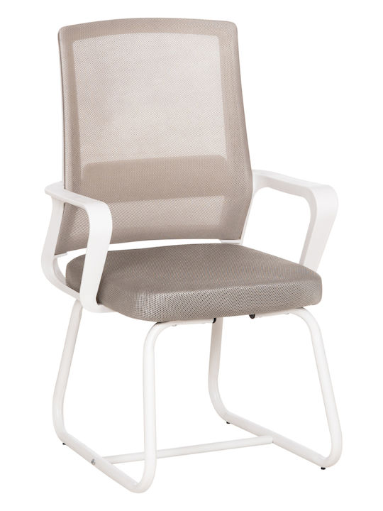Visitor Chair Caster in White Colour Visitor Chair Caster in White Colour