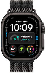 Apple Watch Ultra 4 49mm Schwarz Titanium mit Schwarz Titanium Milanese Loop Apple Watch Ultra 4 49mm Schwarz Titanium mit Schwarz Titanium Milanese Loop