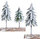 Weihnachtsaccessoires Lean Schneeweiße Tannen 34 x 28 cm