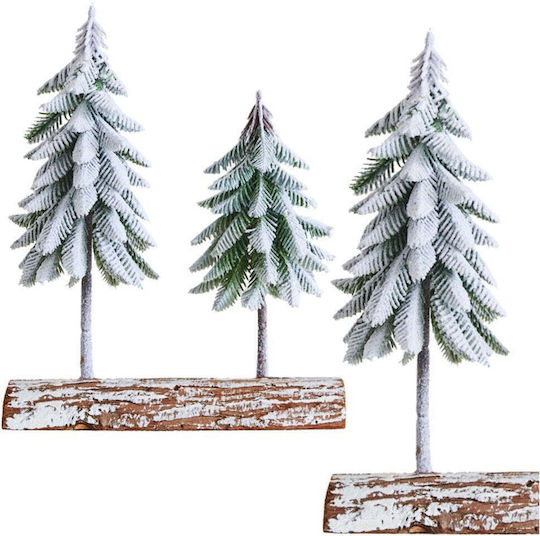 Weihnachtsaccessoires Lean Schneeweiße Tannen 34 x 28 cm
