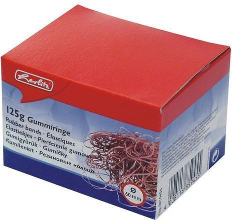 Herlitz Packaging Rubber Bands With Diameter 60mm Red 125gr
