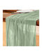 Runner Cheesecloth Salvie Verde 90x300 cm
