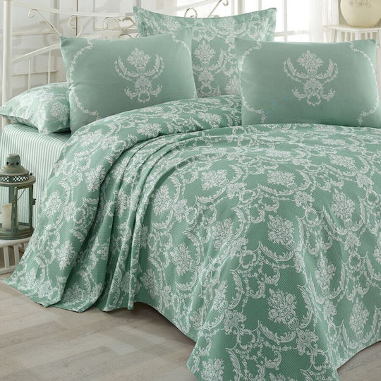 Eponj Home Шалтета Подредба Единичен Pure Water Зелен 160x235см