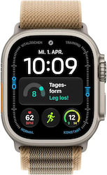 Apple Watch Ultra 4 49mm Natürliches Titan mit Desert Alpine Loop Apple Watch Ultra 4 49mm Natürliches Titan mit Desert Alpine Loop