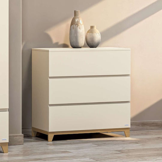 Zoom Baby Dresser with 3 Drawers Brown 94x60x92cm