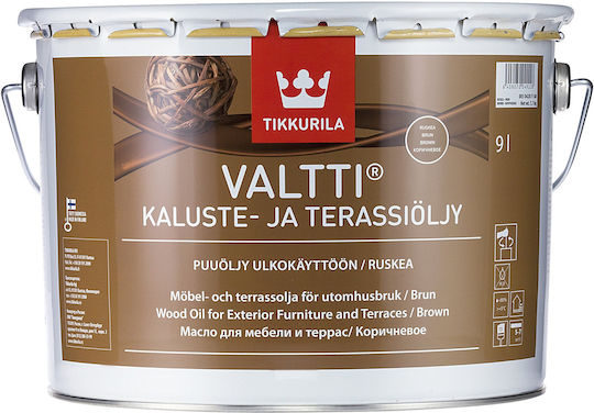 Tikkurila Solvent Based Impregnation Varnish Brown 9lt 900gr