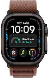 Apple Watch Ultra 4 49mm Black Titanium with Burgundy Alpine Loop