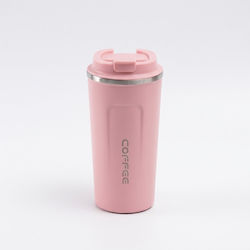 SPV Thermosflasche Rostfreier Stahl 510ml Rosa mit Stroh