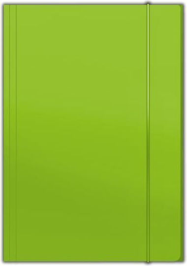 Penmate File Folder with Elastic Rubber Band for A4 Paper Green 10 Pieces