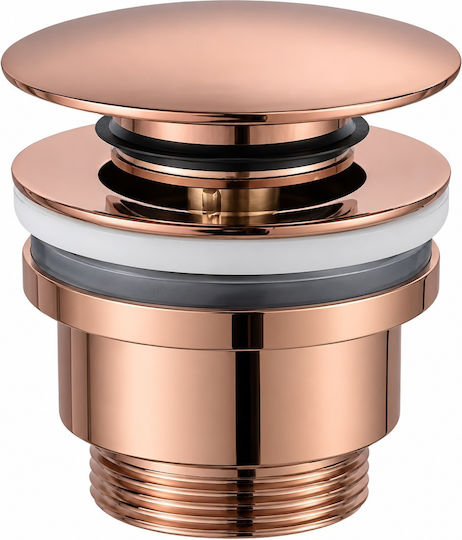Imex Pop Up Valve with Overflow Rose Gold