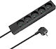 Rebel Power Strip 5 Sockets with Cable 2m France (Type E)
