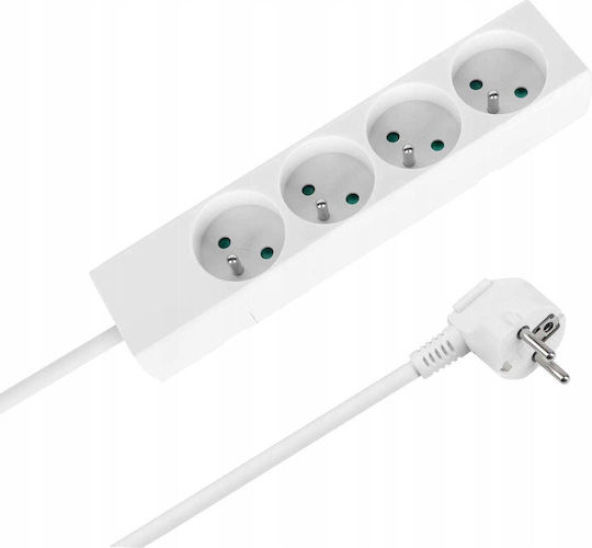 Rebel Power Strip 4 Sockets with Cable 3m France (Type E)