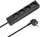 Rebel Power Strip 4 Sockets with Cable 2m France (Type E)