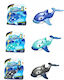 Swede Diving Escaping Whale Bath Toy Various Designs 1pc