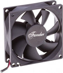 Fander Roxo 8025H Вентилатор за кутия Без светодиоди Осветление и Свързване 3-Pin