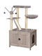Hoobro Ονυχοδρόμιο Γατόδεντρο Γκρι 56x48x112εκ.