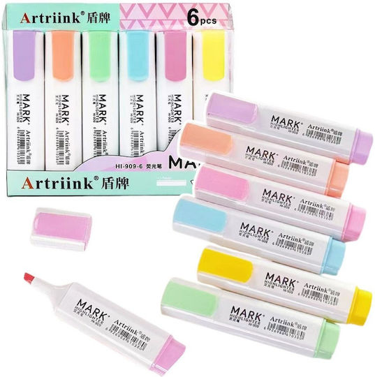 Lean Toys Markeri Subliniați 2.5mm Set 6 Buc