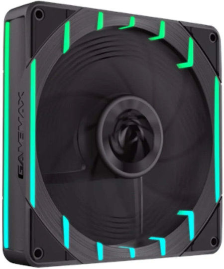 GameMax Tornado T14 Case Fan 140mm (1800rpm / 70.75cfm) με ARGB Φωτισμό και Σύνδεση 3-Pin Black